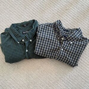 Lot of 2- J. Crew Men's Slim Fit Flex Oxford Button Down